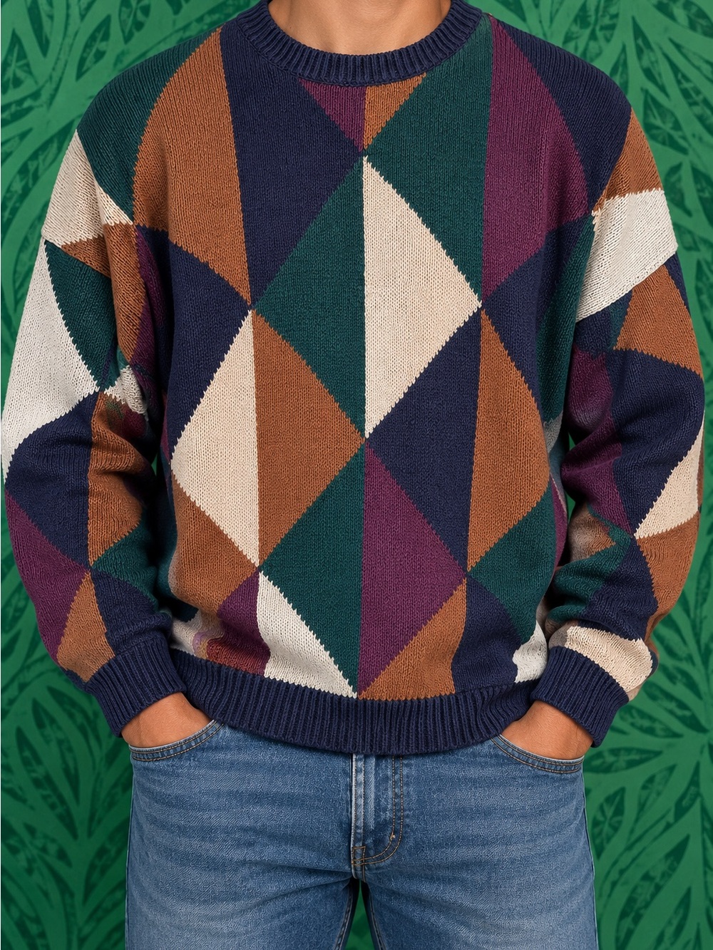 Vintage Knitted New River Crewneck Sweater